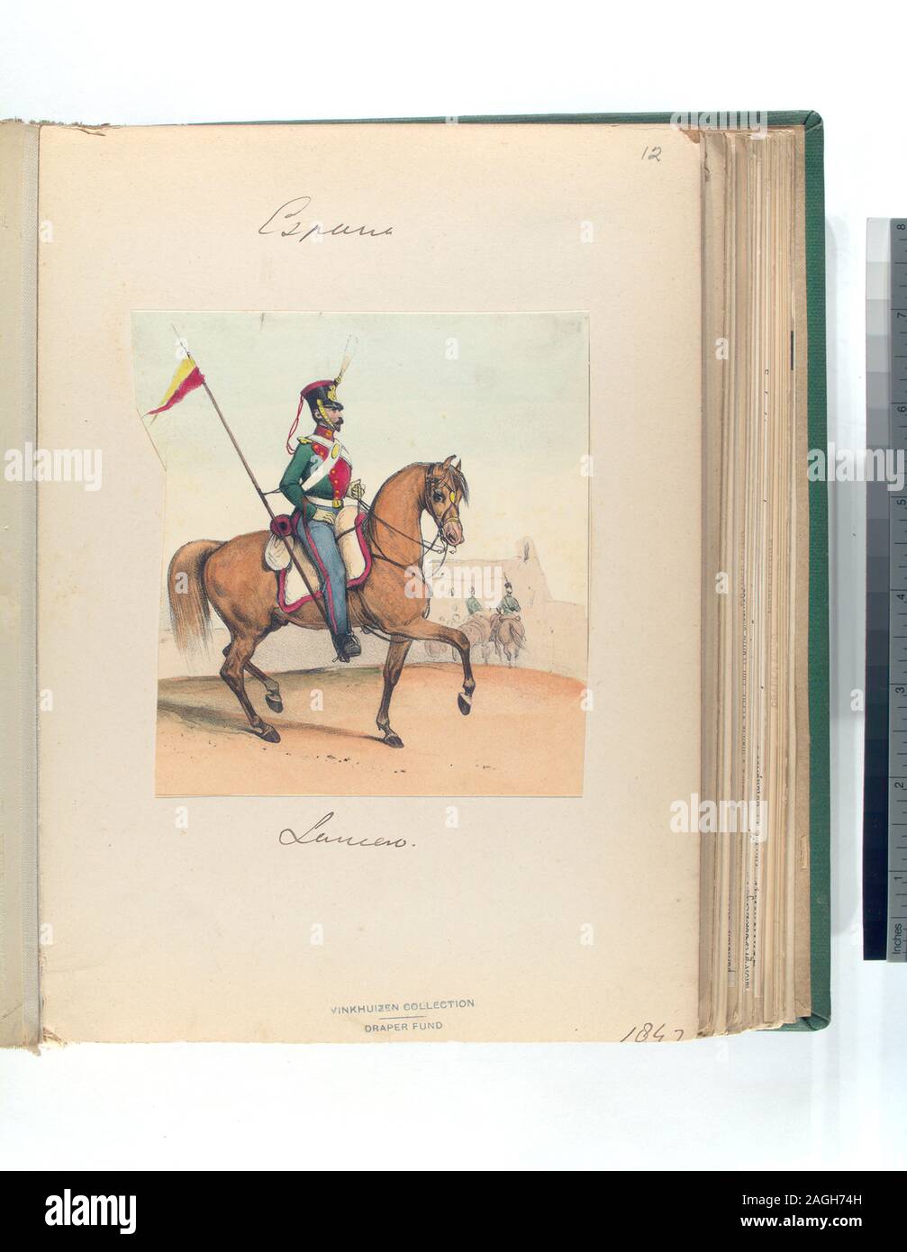 Fonds du tapis ; Lancero. 1847 Banque D'Images