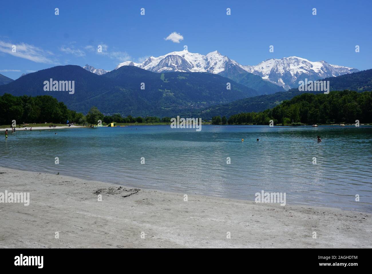 Lac de montagne du Lac de Passy Mont Blanc Banque D'Images