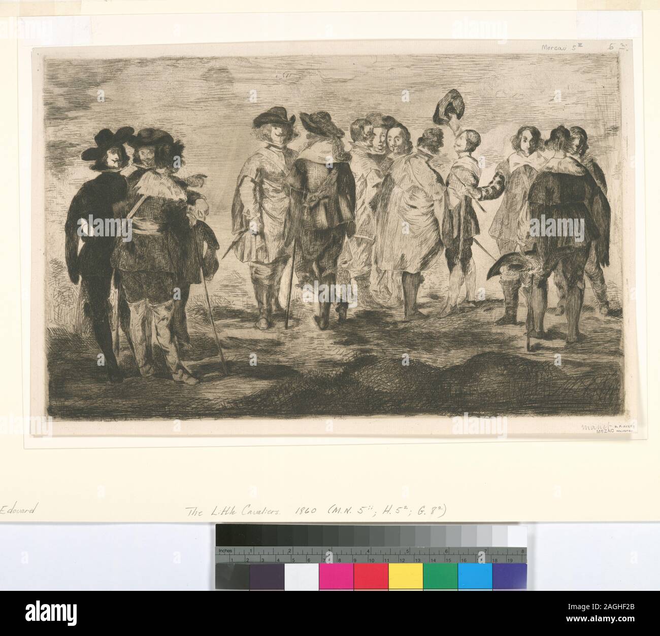 M-N 5(II/IV) ; G. 8(II/IV) ; H. 5.II/IV). ; les petits cavaliers, d'après Velasquez. Banque D'Images