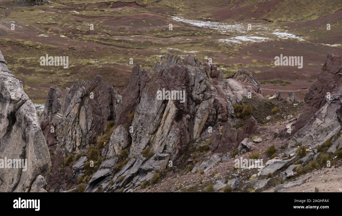 Forêt de pierre dans la région de Cusco au Pérou, dans les Andes Banque D'Images