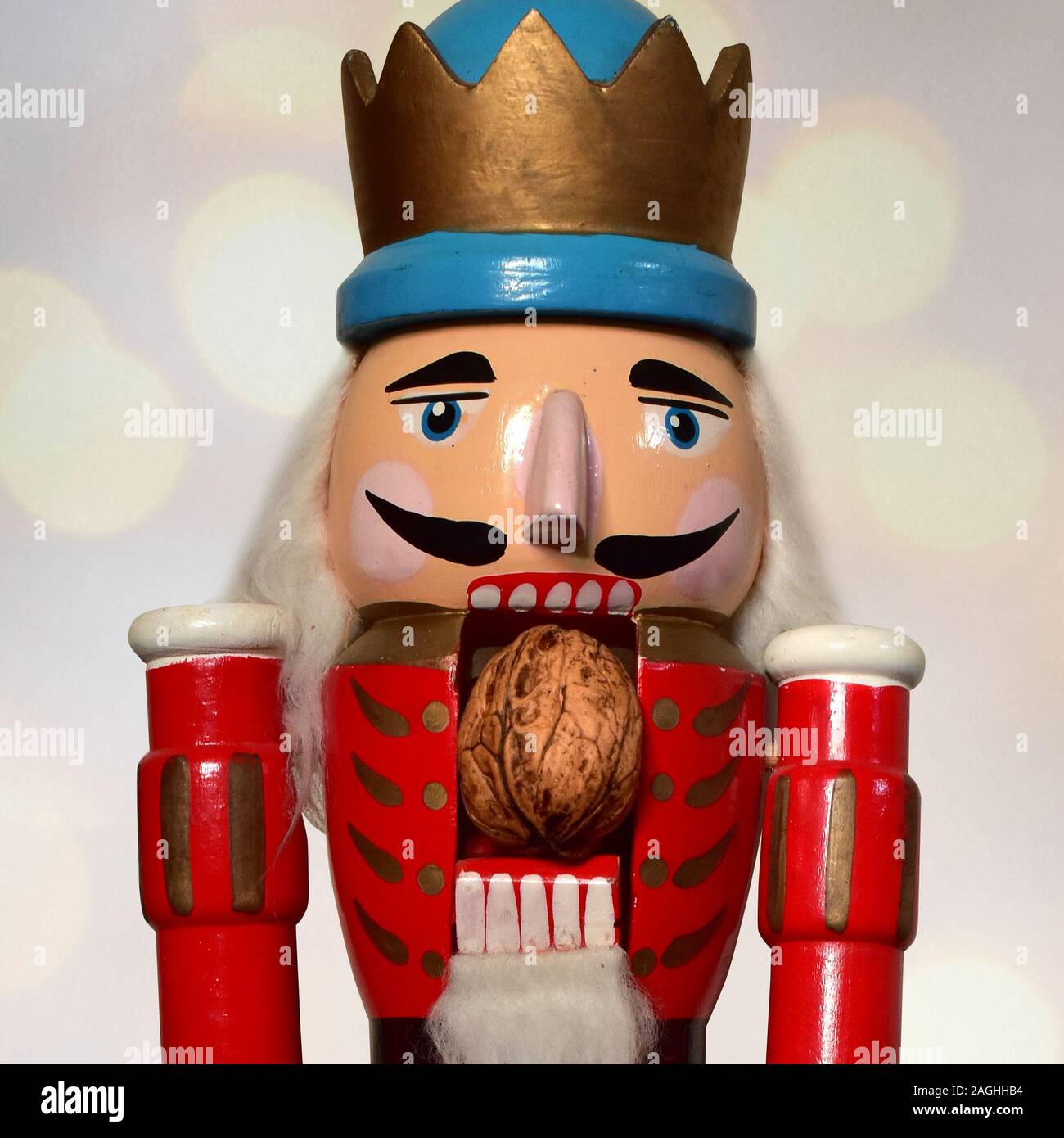 Soldat isolé allemand Casse-noisette figure décoration de Noël Banque D'Images