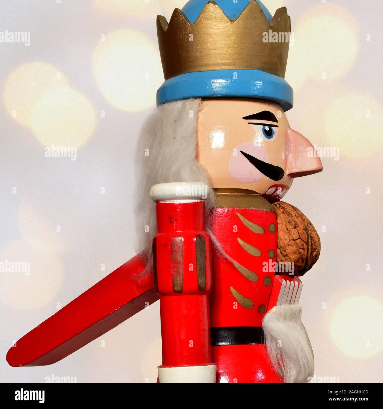 Soldat isolé allemand Casse-noisette figure décoration de Noël Banque D'Images