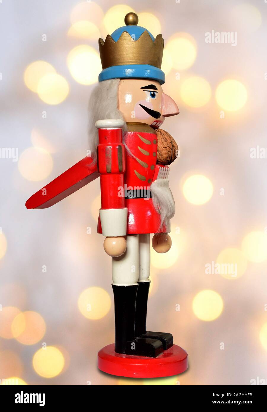 Soldat isolé allemand Casse-noisette figure décoration de Noël Banque D'Images