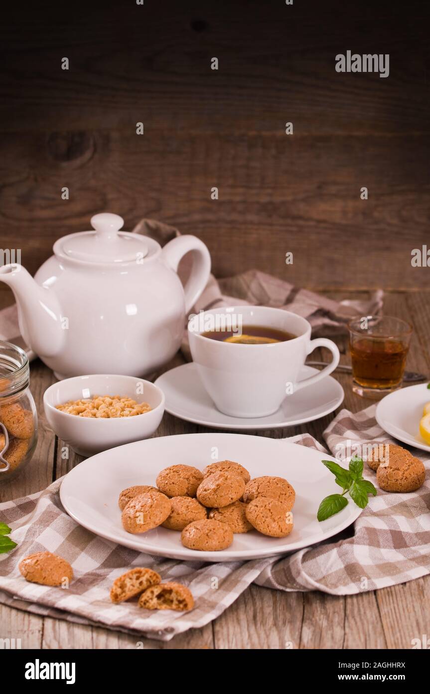 Les biscuits amaretti. Banque D'Images