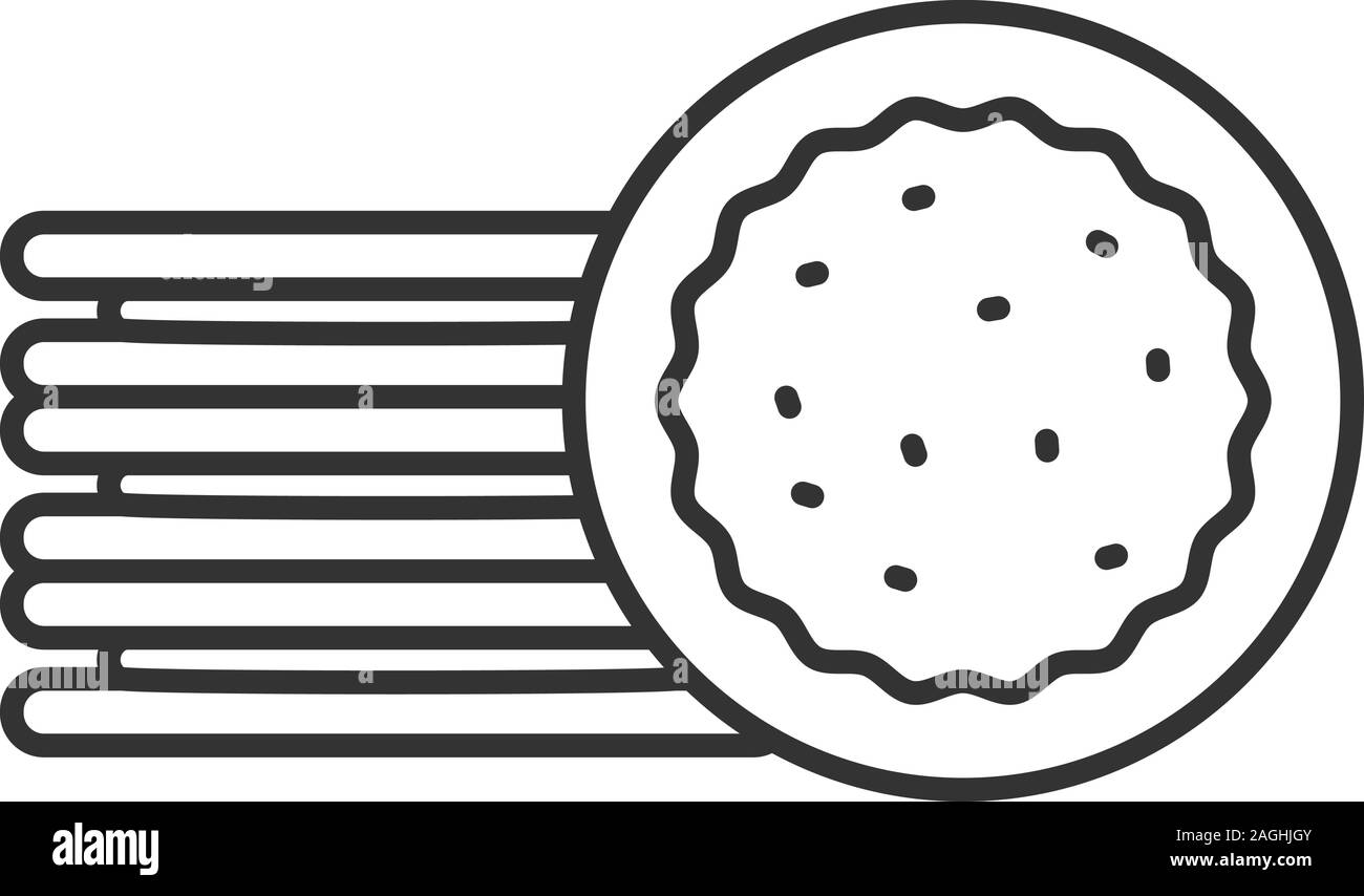 Cookies Sandwich icône linéaire. Fine ligne illustration. Biscuits sandwich. Symbole de contour. Dessin vectoriel aperçu isolés Illustration de Vecteur