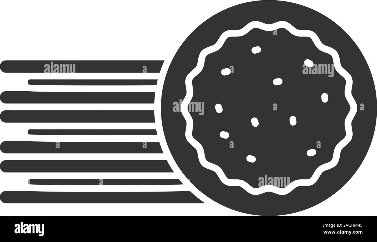 Cookies Sandwich icône glyphe. Biscuits sandwich. Symbole de Silhouette. L'espace négatif. Vector illustration isolé Illustration de Vecteur