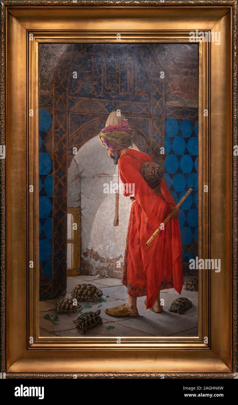 'La tortue' formateur par Osman Hamdi dans le Musée Pera, Istanbul, Turquie Banque D'Images