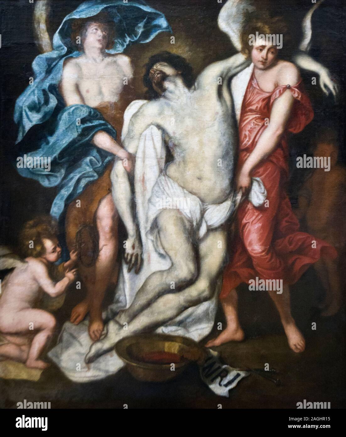 Anthony Van Dyck : Descente de Croix Banque D'Images