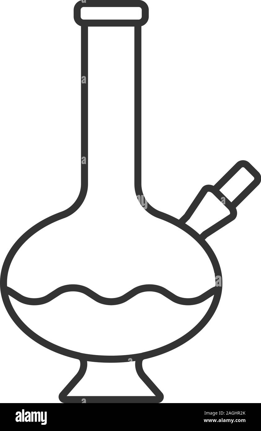 Icône linéaire Bong. Fine ligne illustration. Tuyau d'eau de la marijuana. Symbole de contour. Dessin vectoriel aperçu isolés Illustration de Vecteur
