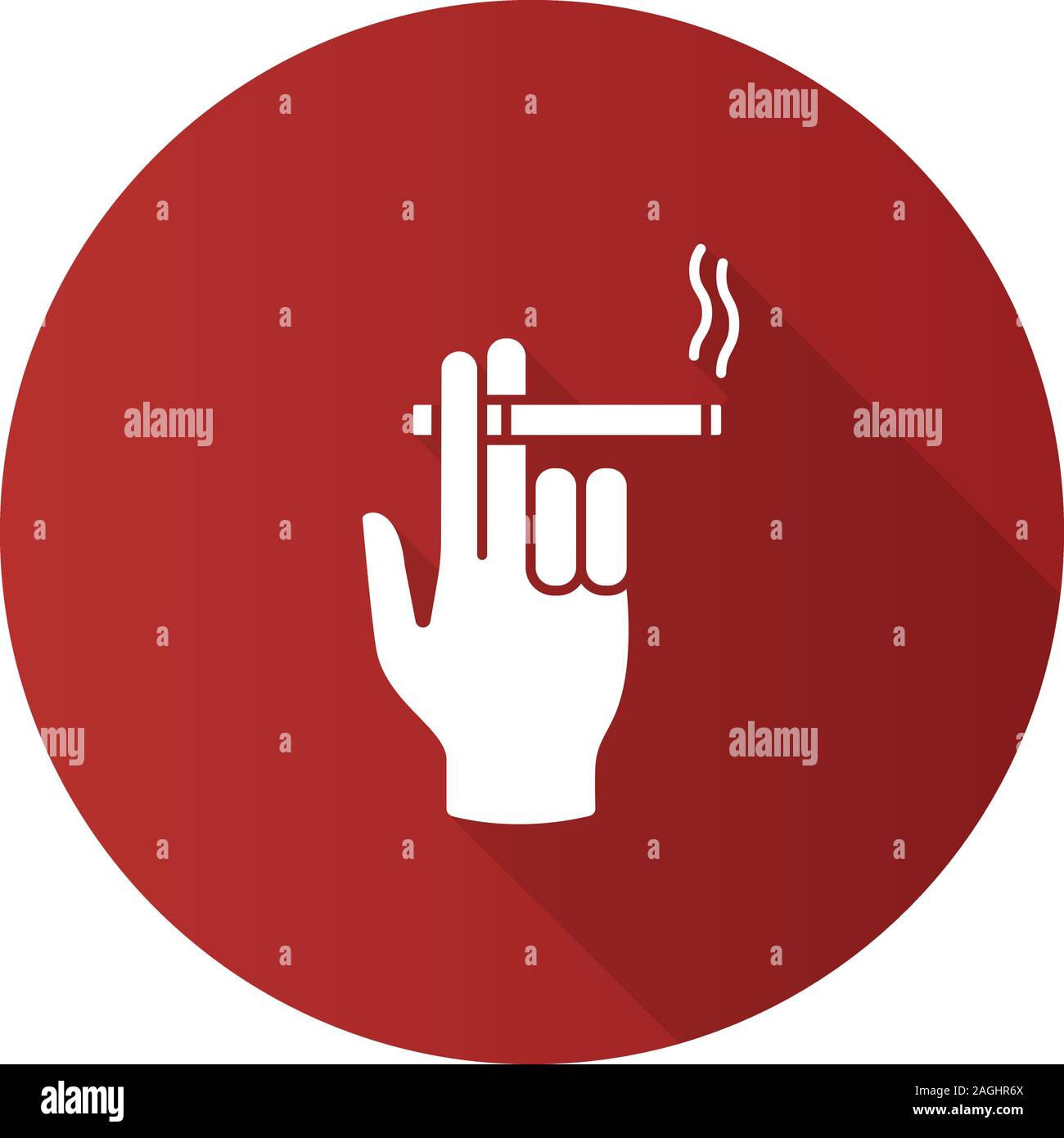 Main tenant la cigarette modèle plat, ombre portée de l'icône de glyphe. La  main du fumeur. Silhouette Vector illustration Image Vectorielle Stock -  Alamy