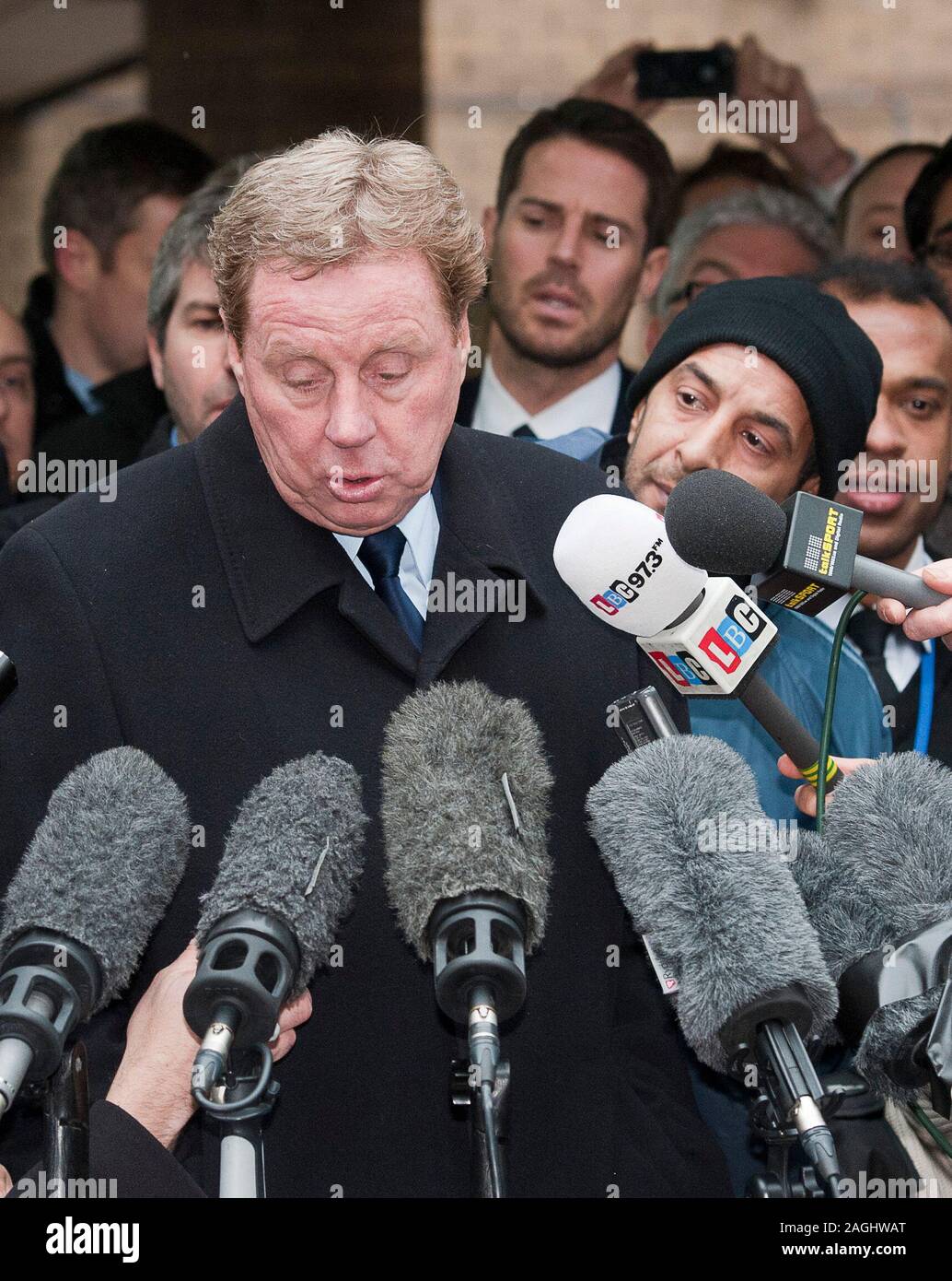 Tottenham football manager Harry Redknapp laissant Southwark Crown court après un effacement de l'évasion fiscale. Banque D'Images