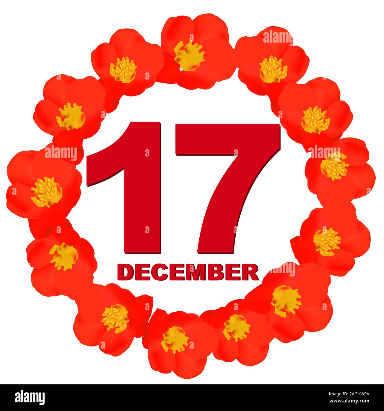 Dix sept décembre Banque d'images détourées - Alamy