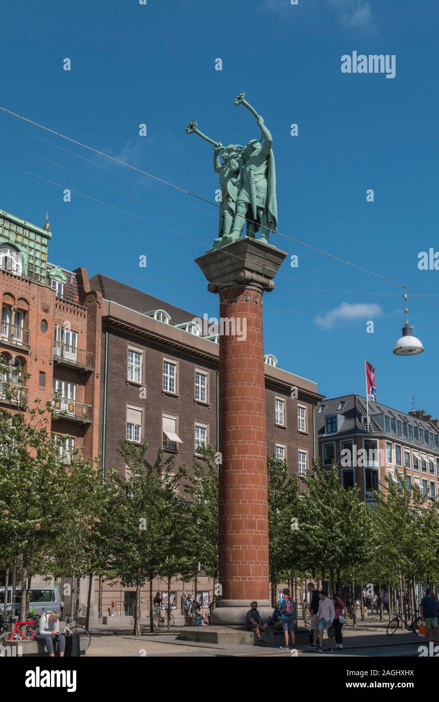 Lur Blowers monument Copenhague, Danemark Photo Stock - Alamy