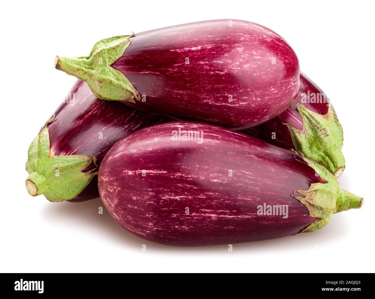 En chemin aubergine isolated on white Banque D'Images