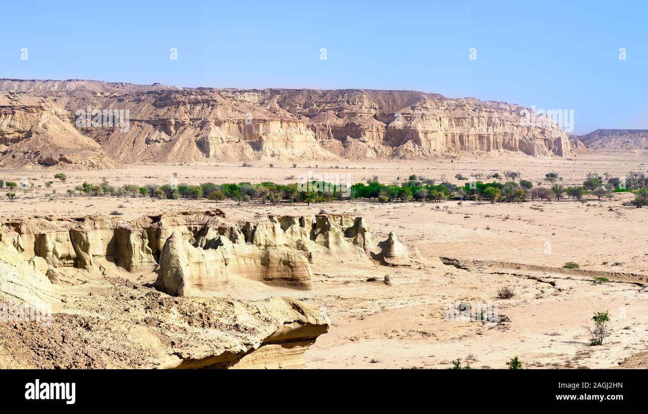 Les montagnes Rocheuses à l'île de gheshm en Iran Banque D'Images