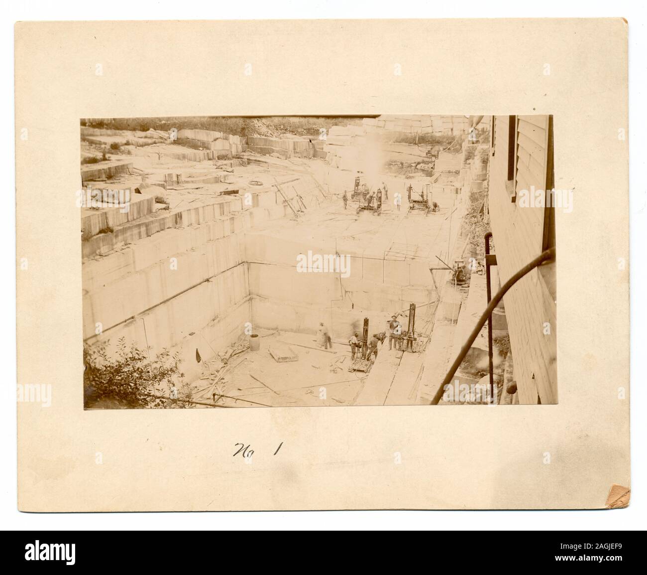 Photo prise par l'I.A. Bowen, So. Dorset, Vermont) ; l'exploitation de carrières de marbre, Dorset, Vermont. Banque D'Images