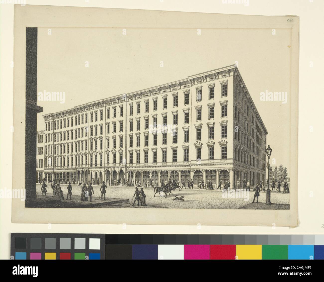 Date dessiné à partir de Weitenkampf. Citation/Référence : Eno 261 sur tapis avec Eno 260. La preuve. Le noir et blanc uniquement. ; l'hôtel Metropolitan. [L'hôtel] Niblo Banque D'Images