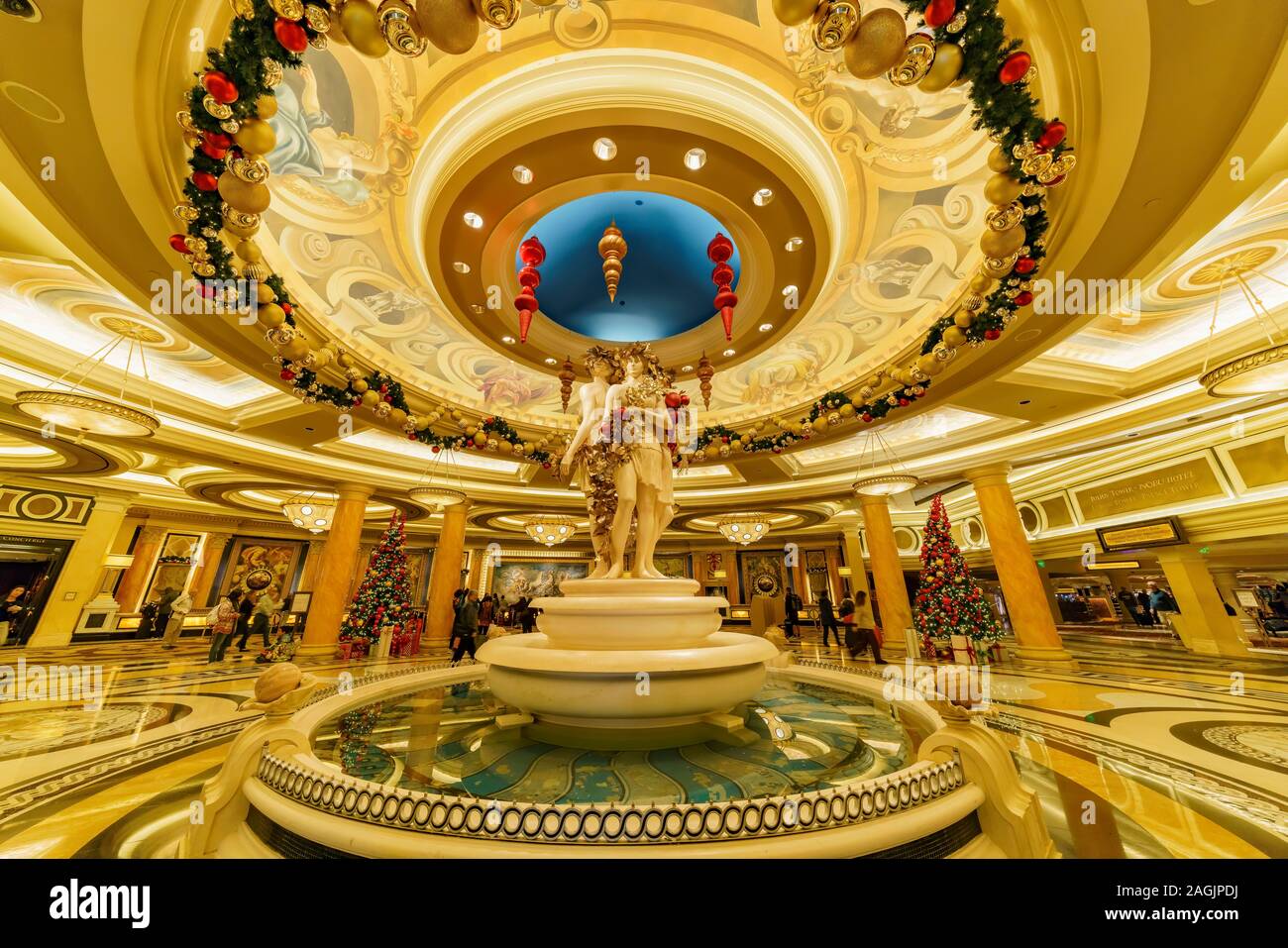 Las Vegas, DEC 25 : vue de l'intérieur de l'hôtel Caesars Palace le Déc 25, 2017 à Las Vegas, Nevada Banque D'Images