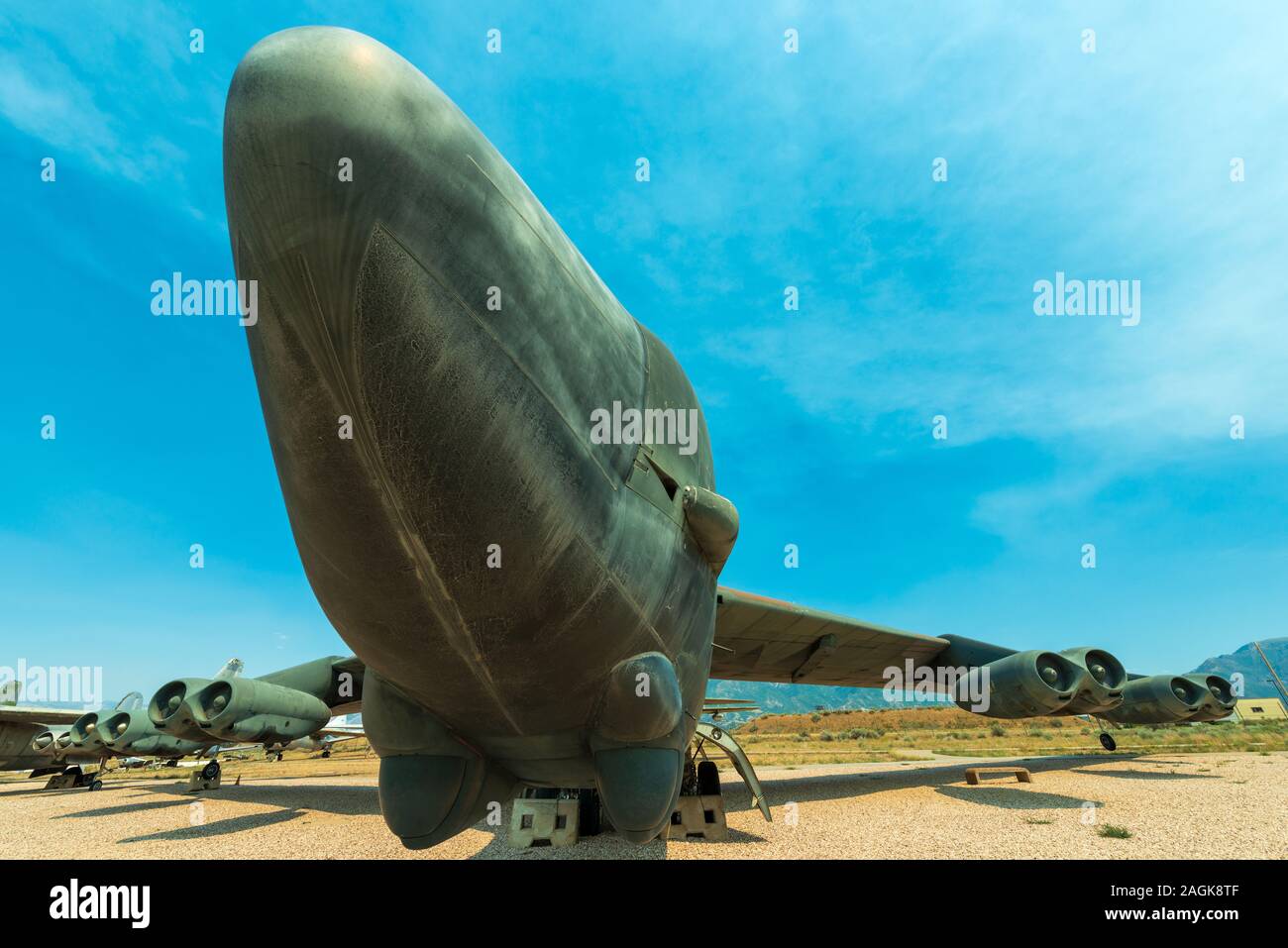 Le nez d'un bombardier B52 Historique Banque D'Images