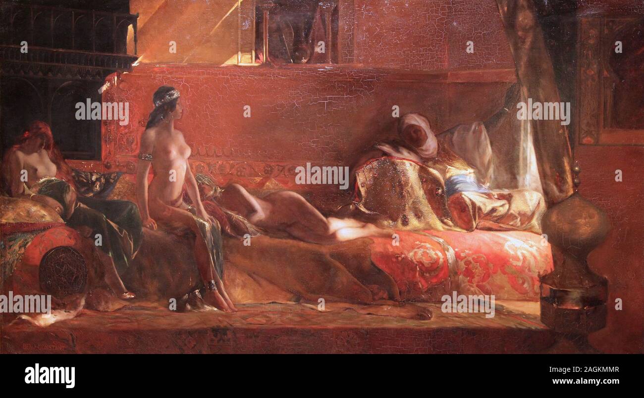 Le Sharifas / Les Chérifas par Benjamin Constant (1845 - 1902) peintre français connu pour ses sujets orientaux et des portraits. Banque D'Images