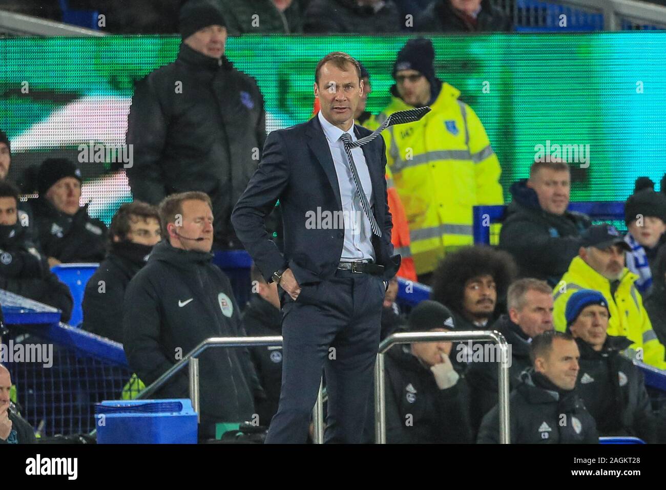 Au 18 décembre 2019, Goodison Park, Liverpool, Angleterre ; Carabao Cup, Everton v Leicester City : Duncan Ferguson gestionnaire intérimaire de Everton durant la partie Crédit : Mark Cosgrove/News Images Banque D'Images