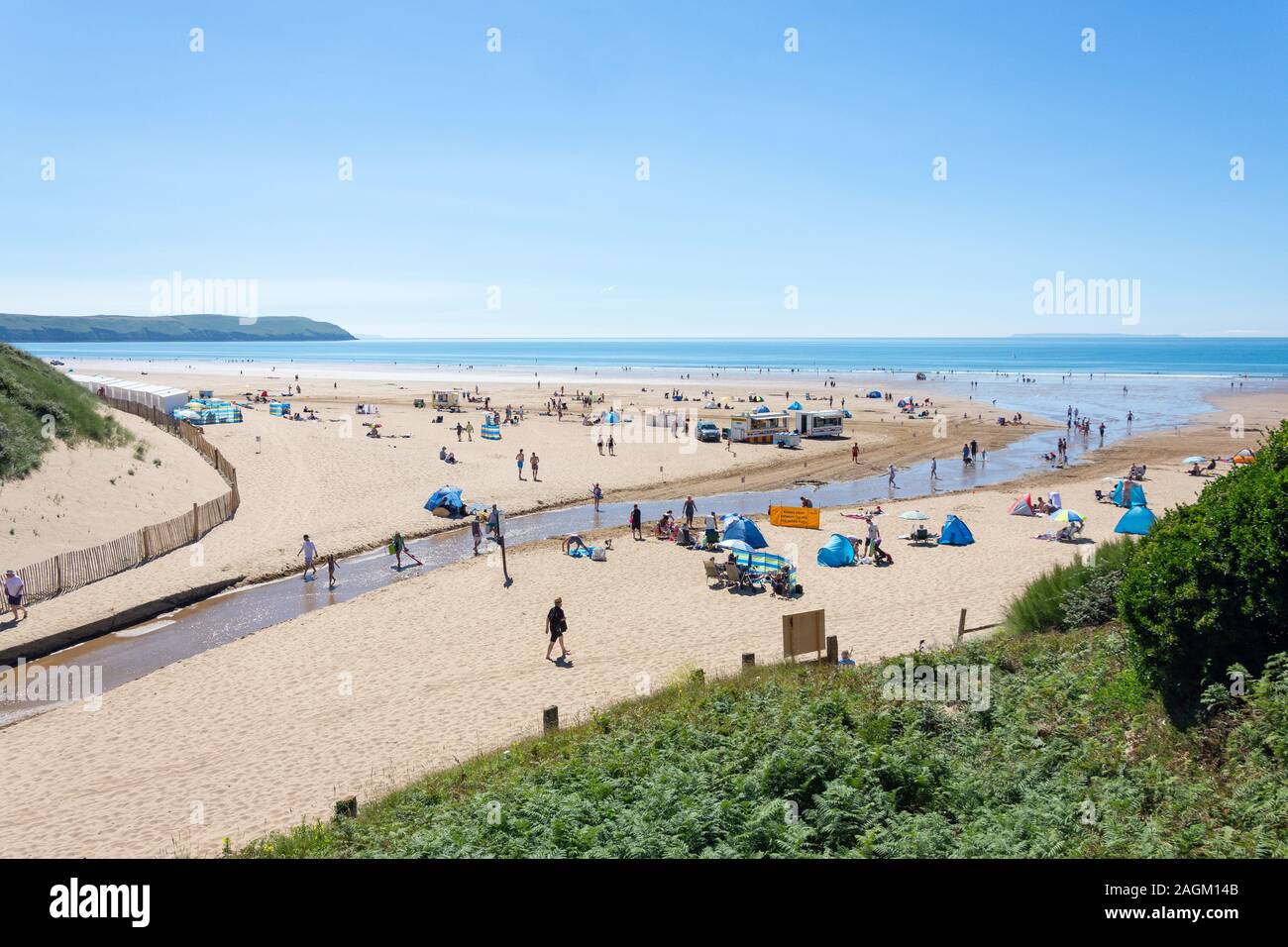 Woolacombe Sands Beach, Woolacombe, Devon, Angleterre, Royaume-Uni Banque D'Images