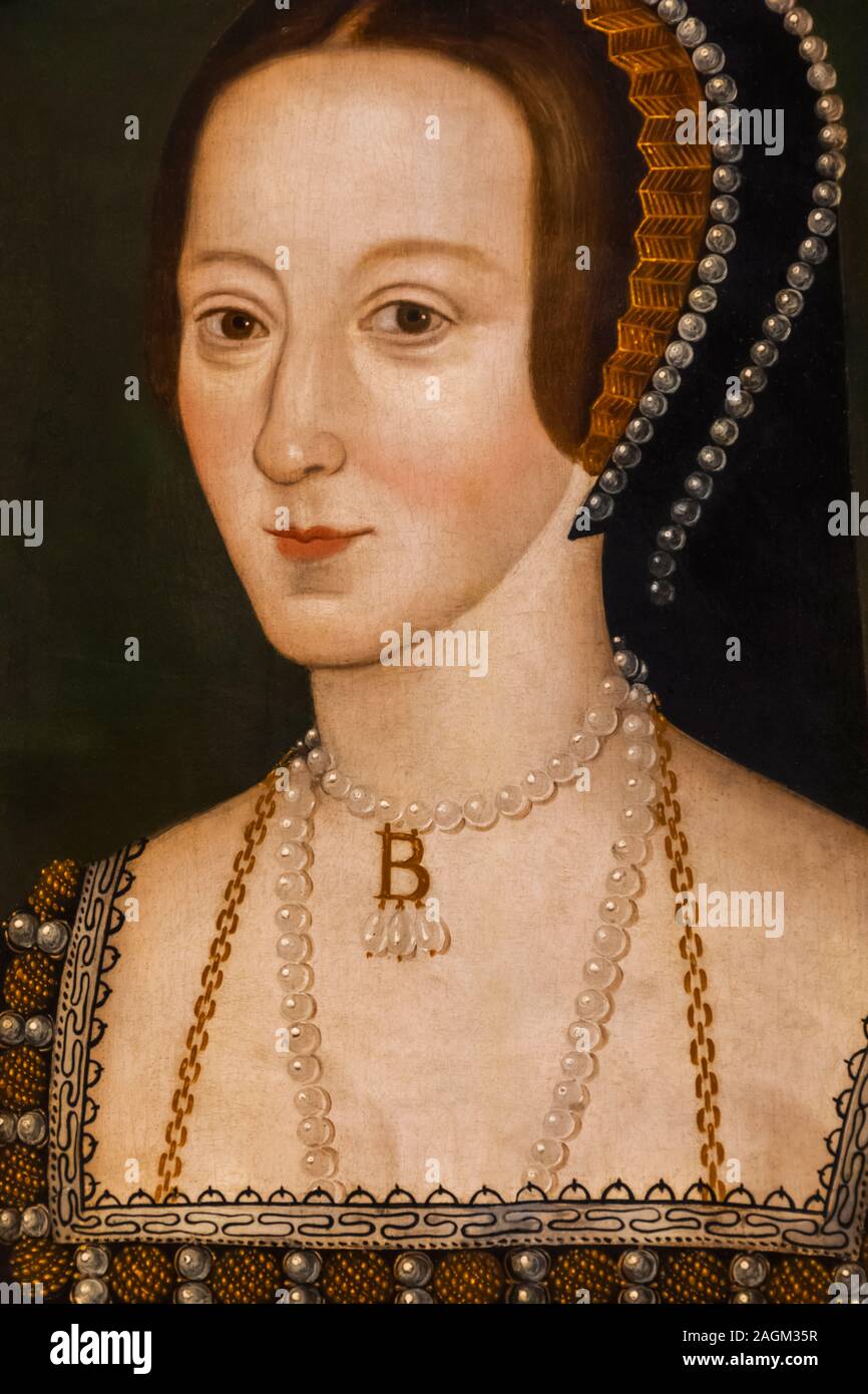 L'Angleterre, Portrait d'Anne Boleyn (1501-1536) épouse d'Henry VIII Banque D'Images
