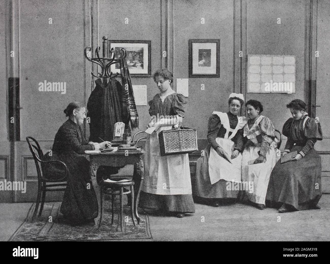 Le Zubringerin, tirage original de l'année 1899, Reproduktion von Originalvorlage aus dem 19. Jahrhundert, OECD numérique Banque D'Images