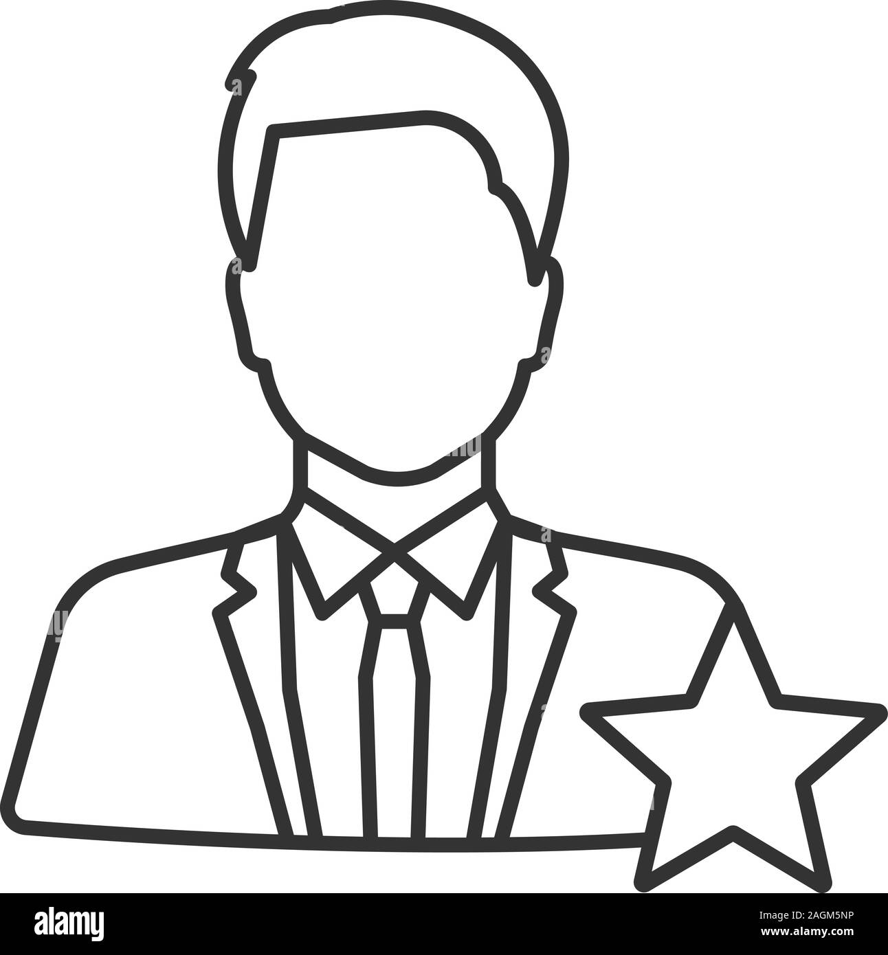 Acteur ou présentateur TV icône linéaire. Fine ligne illustration. Star de cinéma. Symbole de contour. Dessin vectoriel aperçu isolés Illustration de Vecteur