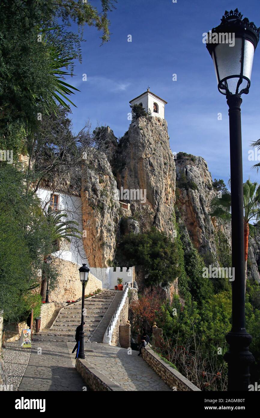 El Castell de Guadalest, Espagne Banque D'Images