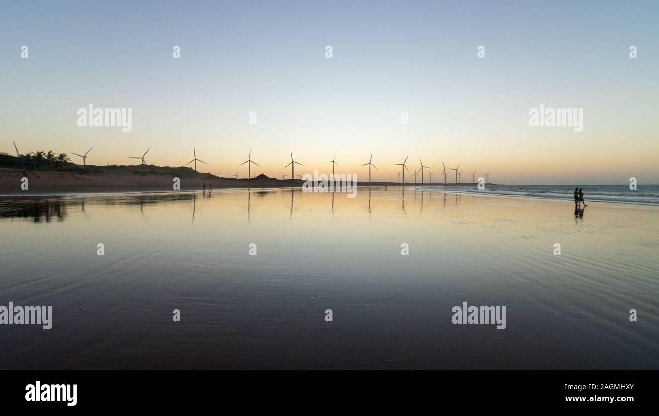 Scènes de coucher de soleil dans le village d'Icarai de Amontada Dans l'État de Ceará, dans le nord-est du Brésil Banque D'Images