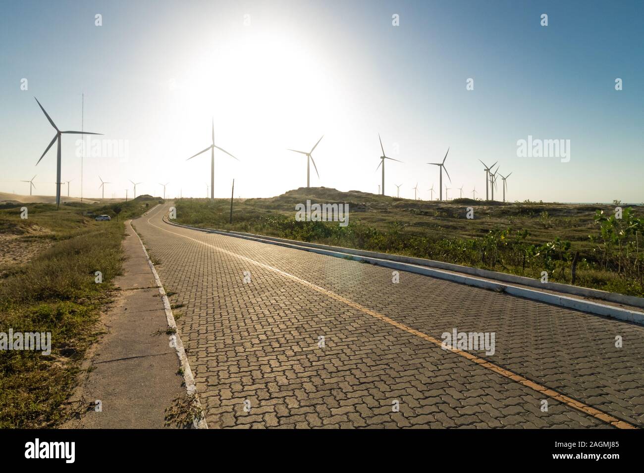 Scènes de coucher de soleil dans le village d'Icarai de Amontada Dans l'État de Ceará, dans le nord-est du Brésil Banque D'Images