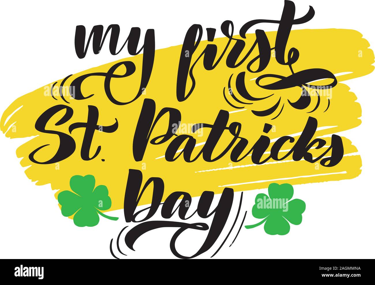 Affiche pour la St Patrick Day lettrage - carte de vœux. Illustration de Vecteur