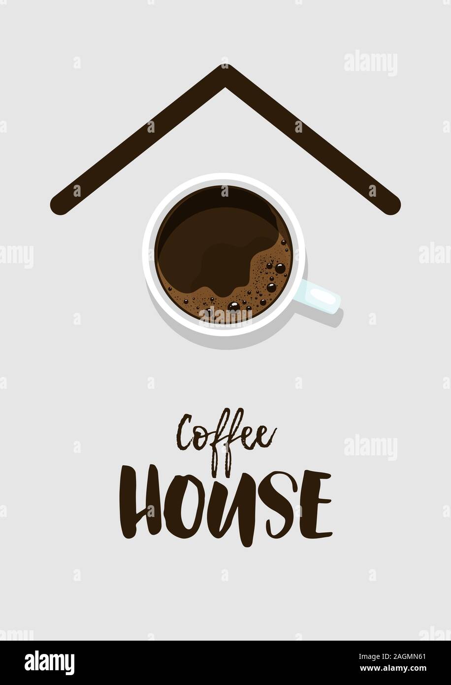 Poster avec café et biscuits Illustration de Vecteur