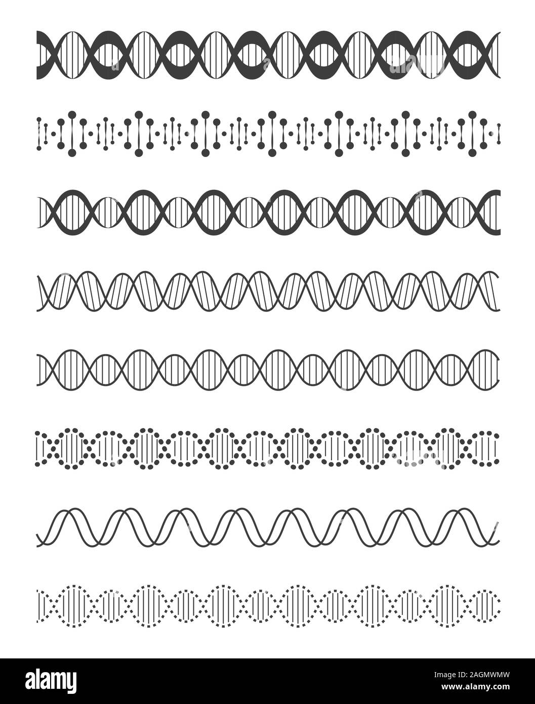 Les images de l'ADN - éléments du vecteur de style de conception en ligne Illustration de Vecteur