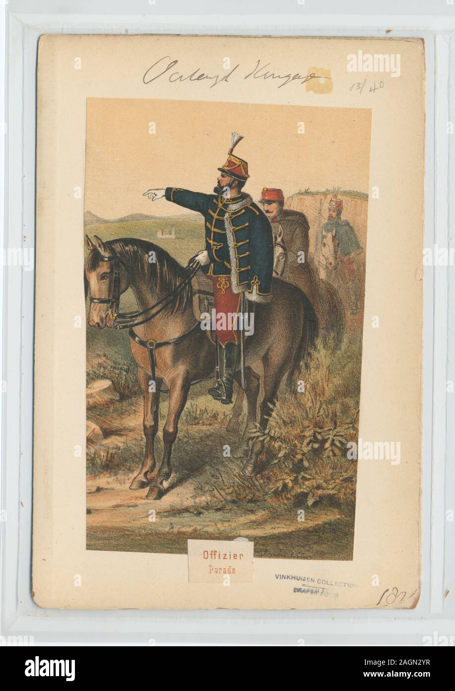 Actionnariat : Draper Fund 13,40 Honved Hongroise, 1877, officier de cavalerie, grande tenue (Franceschini) ; Offizier (Parade). Banque D'Images