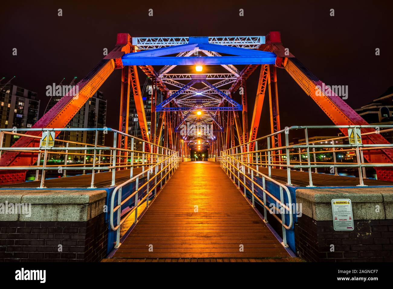 Le pont tournant de Detroit à Salford Quays,victorian,fer à repasser,Salford Quays, Manchester, Angleterre, Royaume-Uni, Europe Banque D'Images