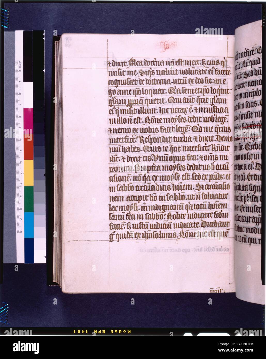 Dans la liste de Ricci, Seymour, recensement des manuscrits du Moyen Âge et de la Renaissance dans les États-Unis et le Canada. New York. N.Y. : H.W. Wilson, 1935 ; et garanti, New York, N.Y. : Bibliographical Society of America, 1962. Actionnariat : Duc de Sussex ; sa vente (1844) de J. Wilks ; sa vente (1847) à Lilly. C.J. Vente Spence (1906) ; vente par Sotheby à Quaritch (1911). Wilberforce a obtenue de Eames N. F. McGirr, qui l'a acheté à partir de 1926 W. M. Voynich. Léguée par Eames en 1940. De Ricci, 2314. De Ricci, supplément, 329. Tableau par M. G.B. Guest. Remarque Dans ms par A.I. Doyle, 1980 ; Page de texte wi Banque D'Images