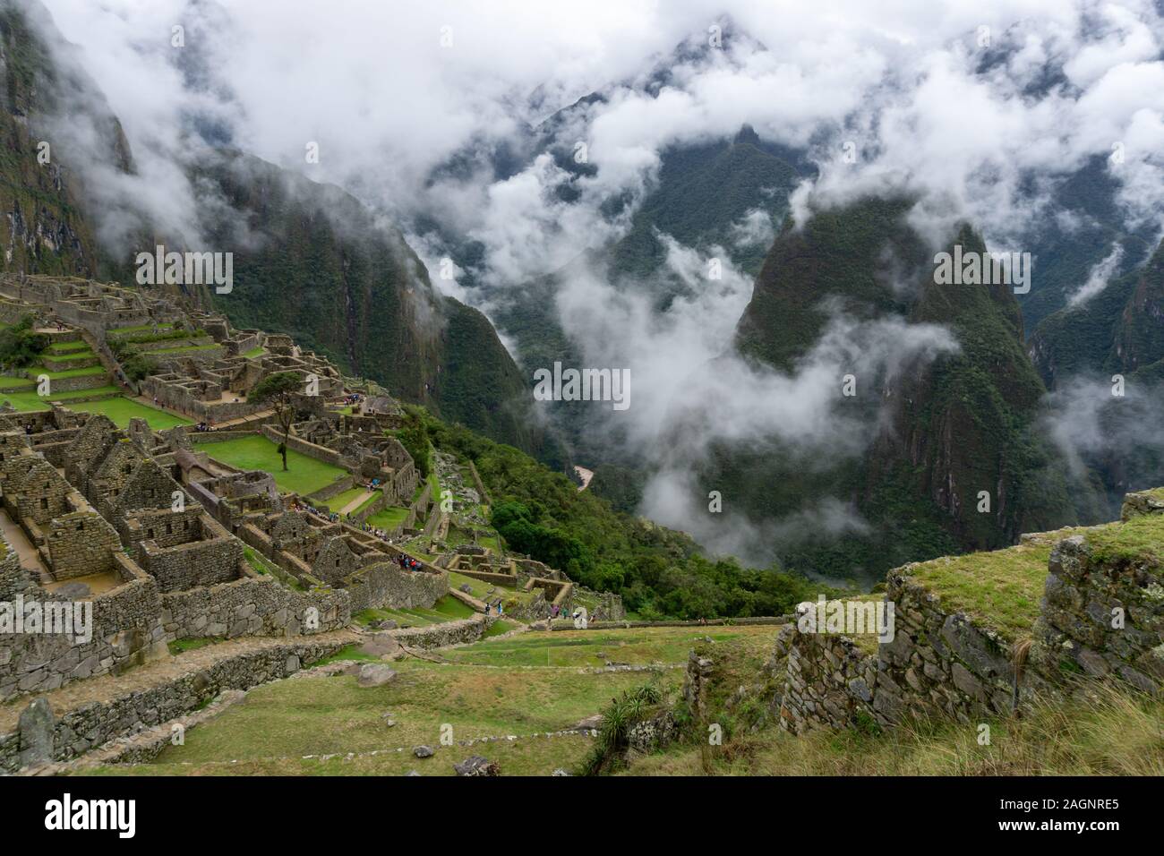 Visite de Machu Picchu a été l'une des plus expériences incroyables jamais ! Banque D'Images