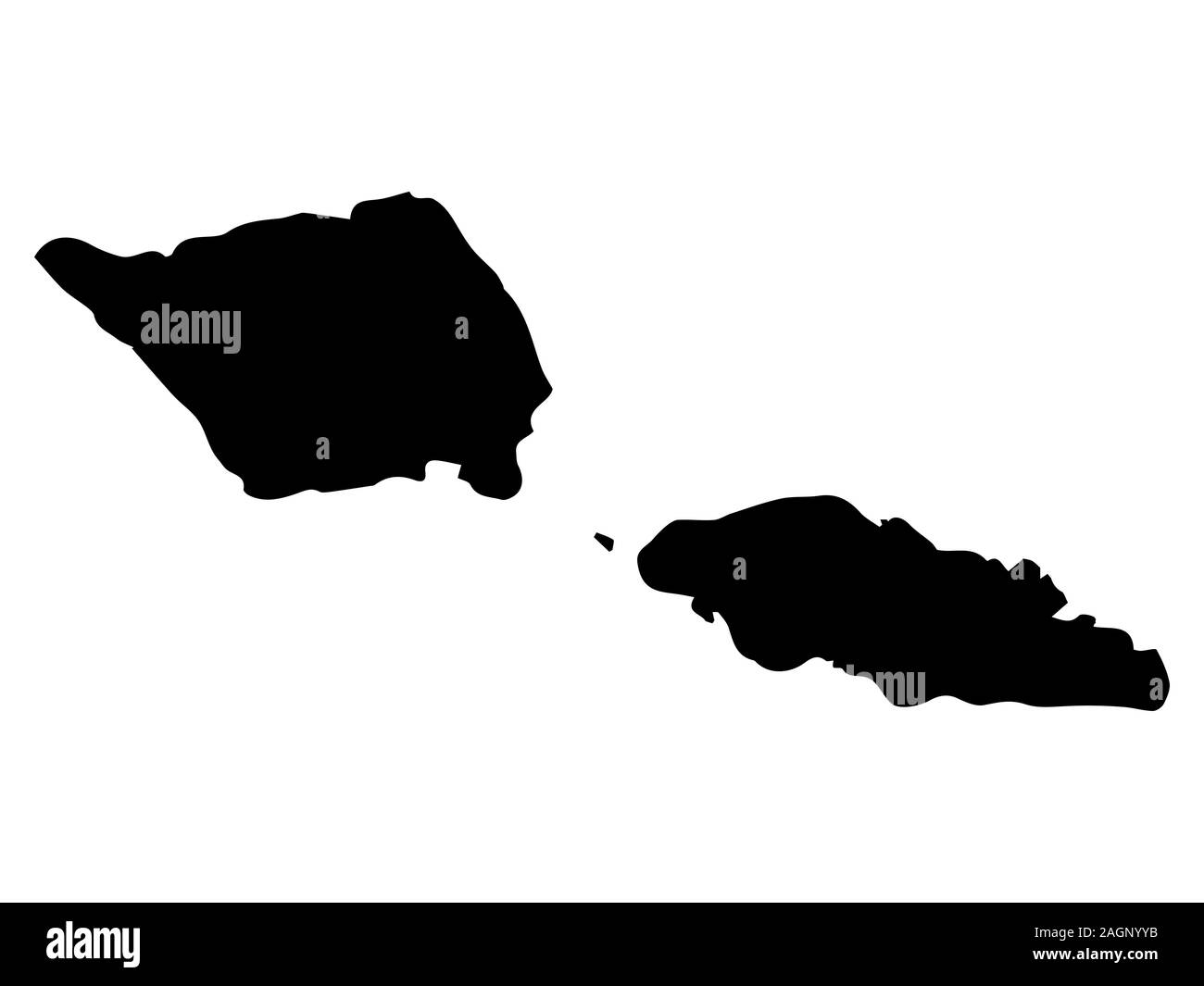 Illustration du vecteur silhouette de Samoa Map. Illustration de Vecteur