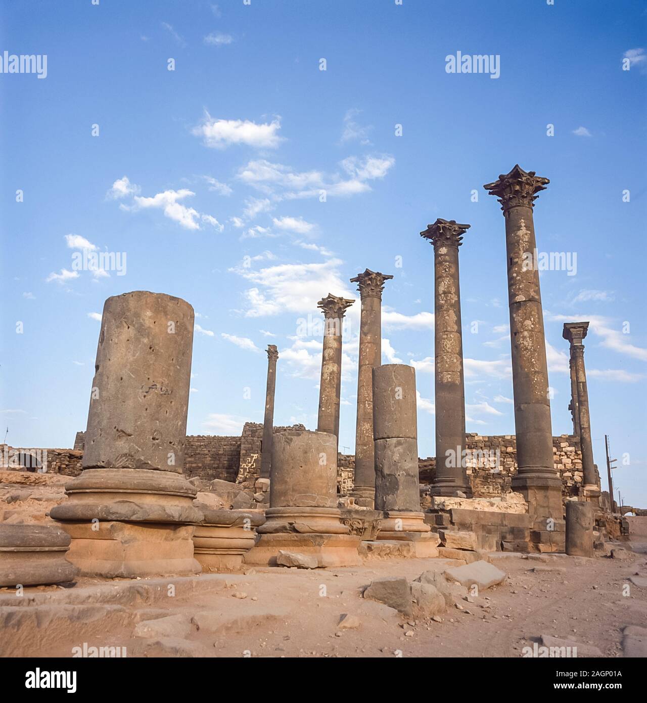 Syrie. La ville romaine de Bosra au premier siècle en Syrie Banque D'Images