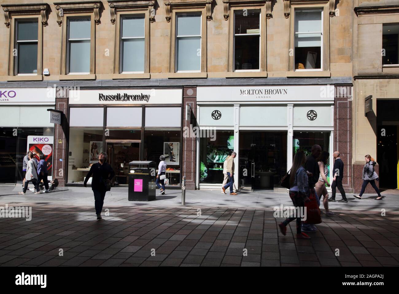 L'Écosse Glasgow Buchanan Street People Shopping Banque D'Images