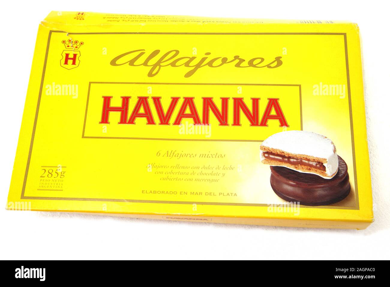 Alfajores Havanna Biscuits avec le dulce de leche de l'Argentine Banque D'Images