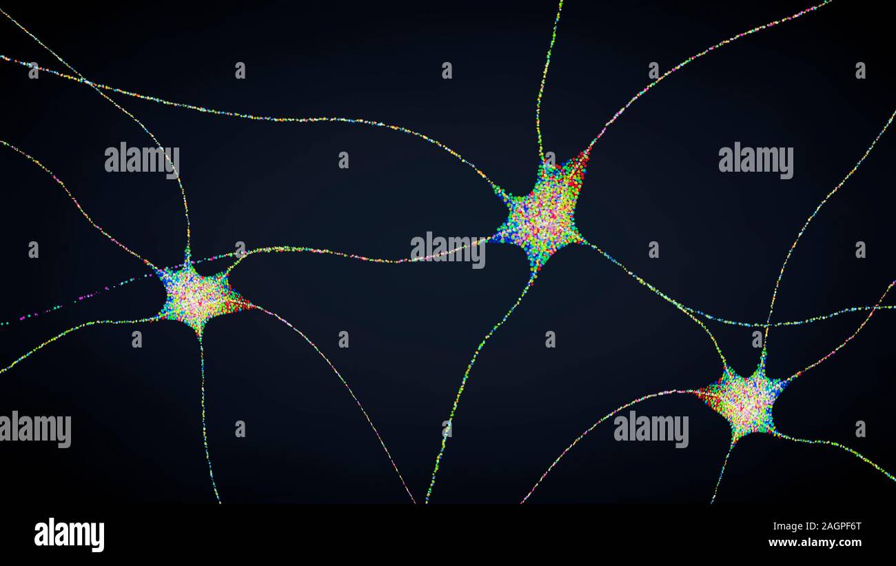 Les cellules nerveuses, illustration. Banque D'Images