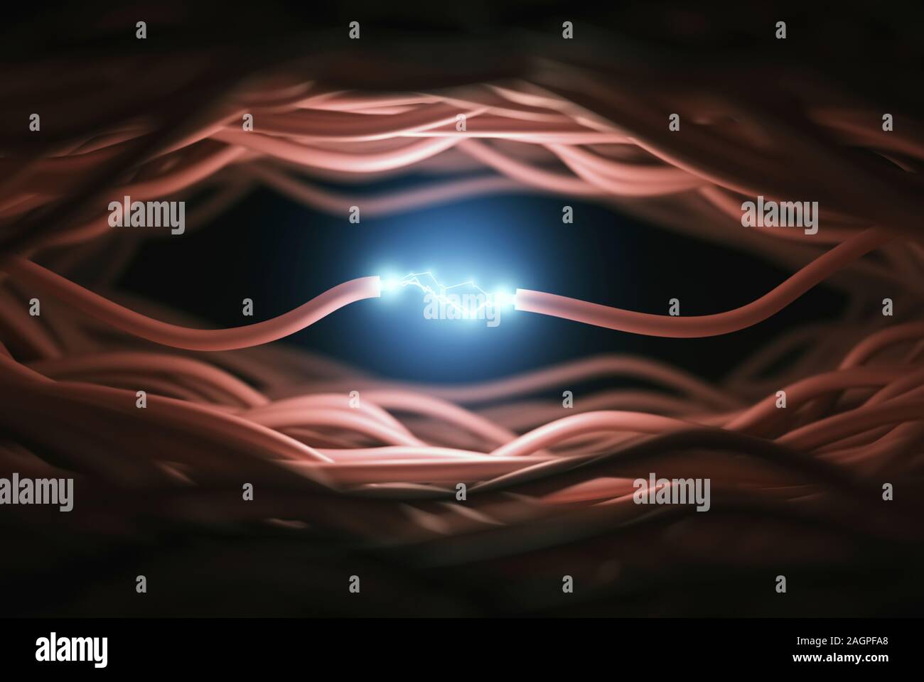 Panne électrique, illustration. Banque D'Images