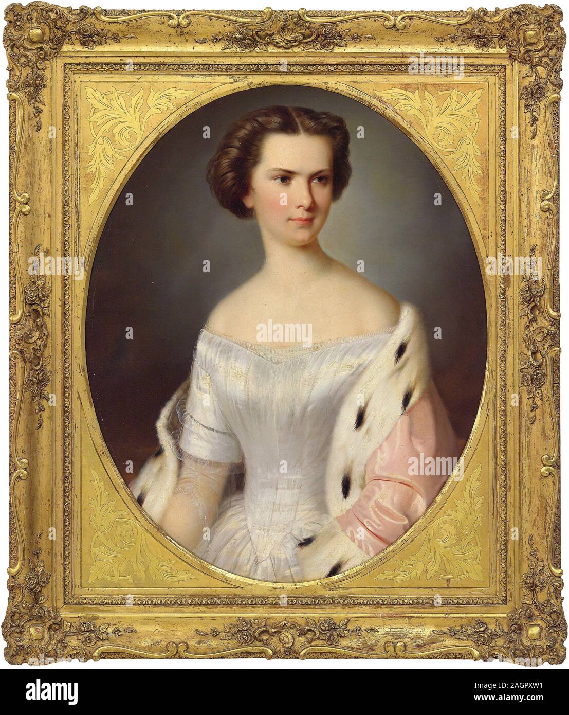 Portrait de l'Impératrice Elisabeth d'Autriche. Musée : collection privée. Auteur : anonyme. Banque D'Images