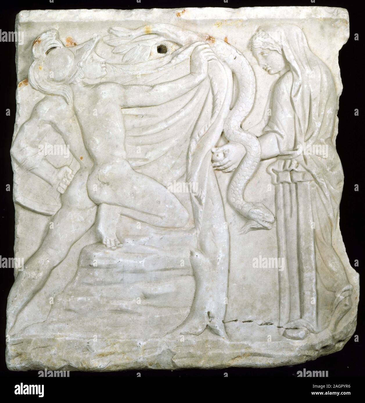 Jason et Médée (relief d'un sarcophage). Musée : Palazzo Altemps, Roma. Auteur : sculpture classique l'Art de l'ancienne Rome. Banque D'Images