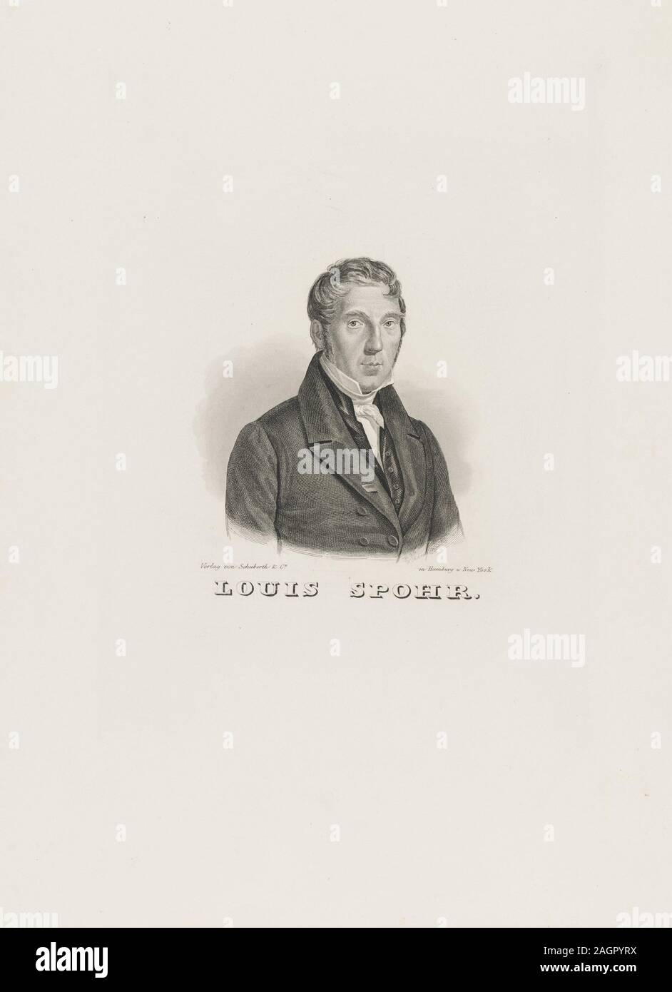 Portrait de Louis Spohr (1784-1859). Musée : collection privée. Auteur : anonyme. Banque D'Images