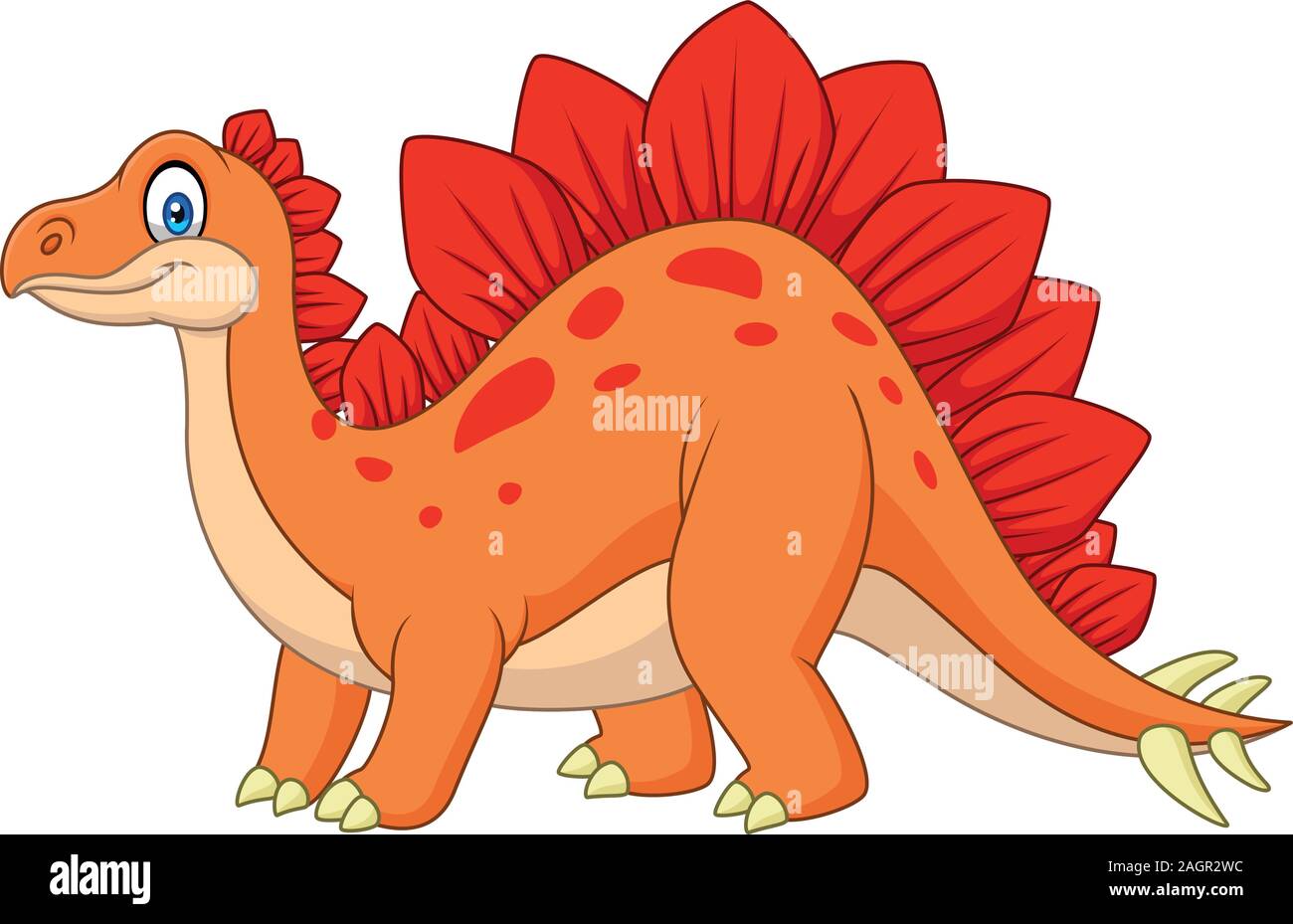 Le Stegosaurus heureux Carton Illustration de Vecteur