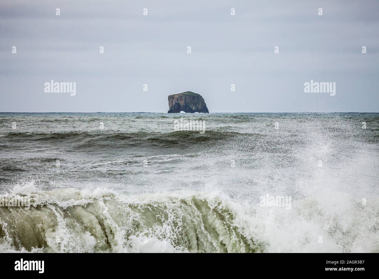 Cake Rock, Rialto Beach, California coast, États-Unis. Banque D'Images